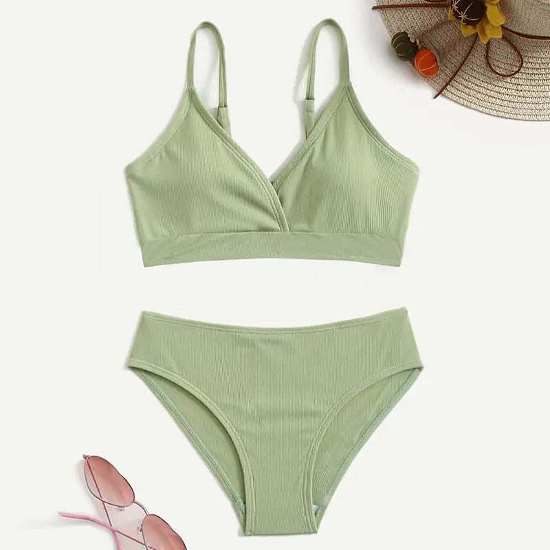 2024 Girls' Cartoon Cute UV Protection Bikini Swimsuit