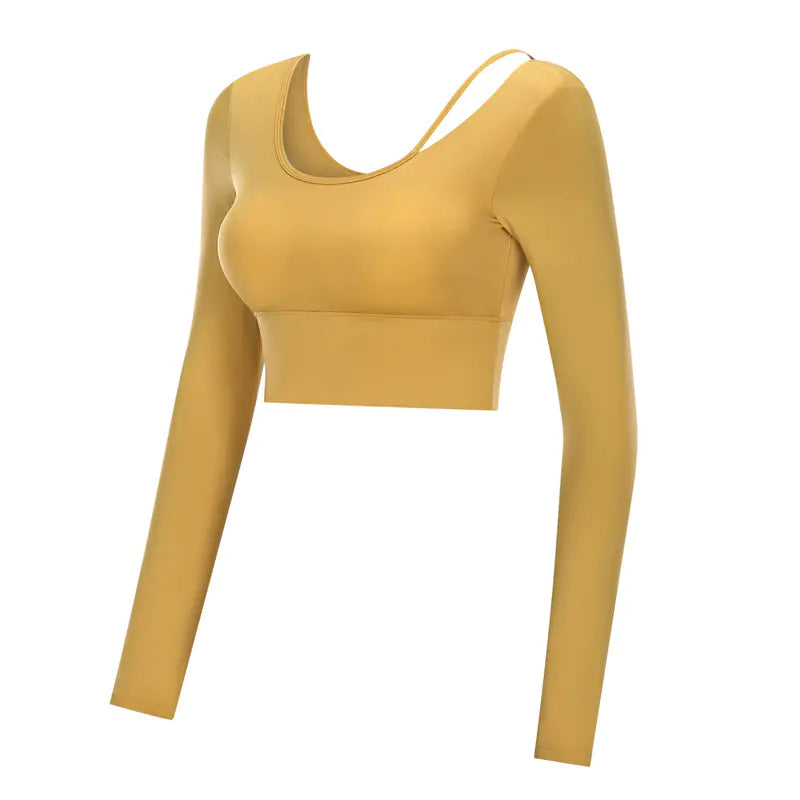 Women's Yoga Top with Padding for Autumn and Winter