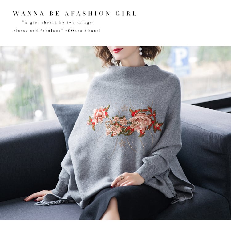 Embroidered Cape Luxury