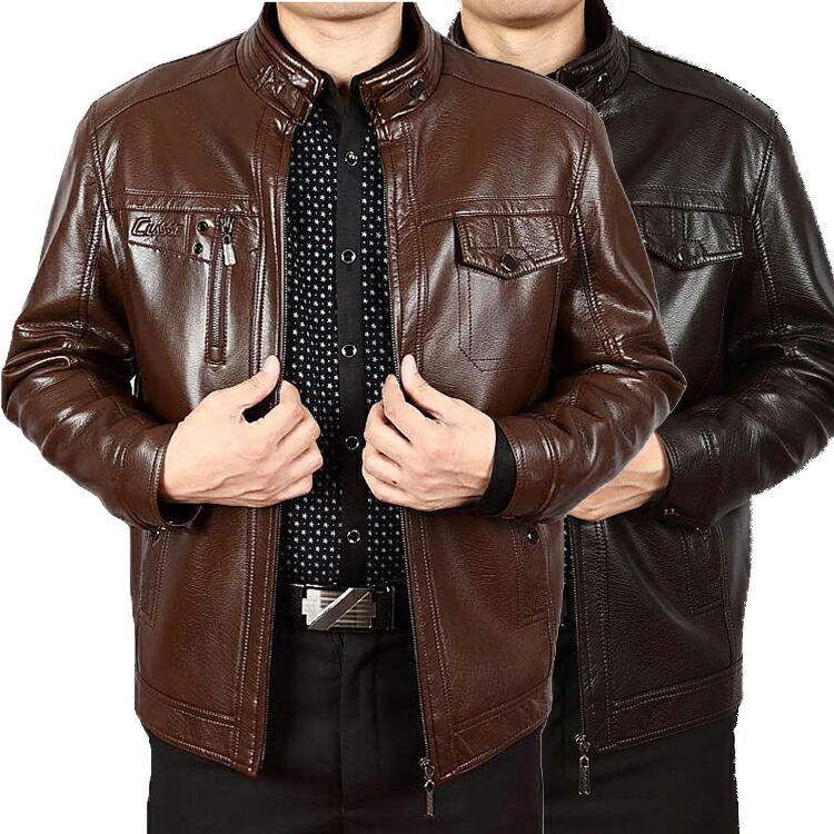 Men's PVC Leather Jacket
