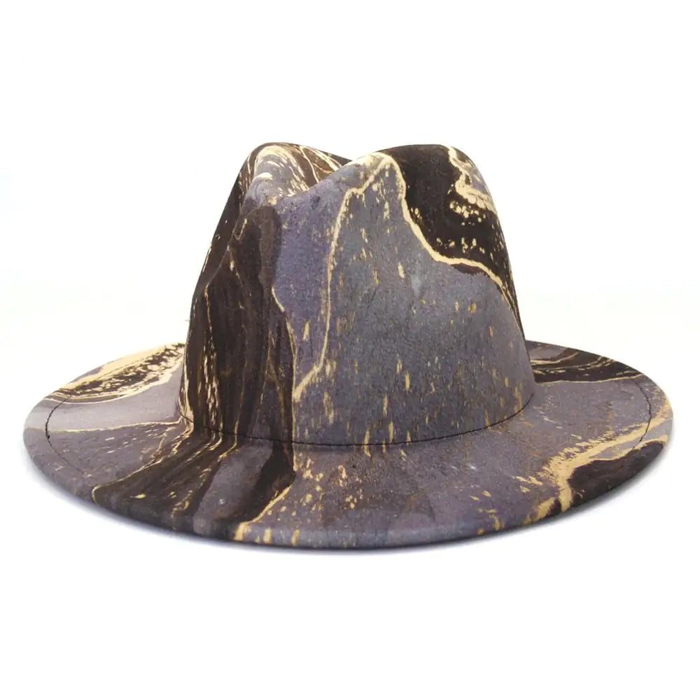 Digital Printing Woolen Big Jazz Top Hat