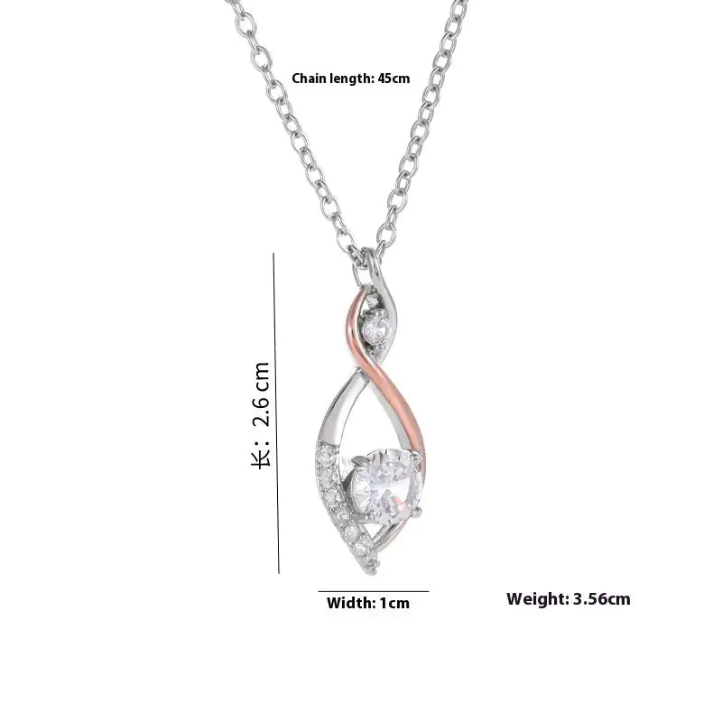 Elegant Two-Tone Gemstone Pendant Necklace
