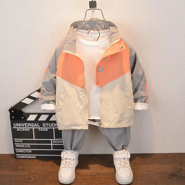 Children's Cotton Sports Jacket and Pants Set (2pcs)