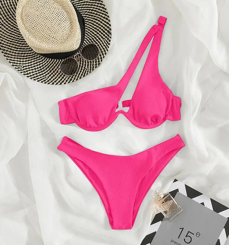 One-Shoulder Bikini Swimsuit