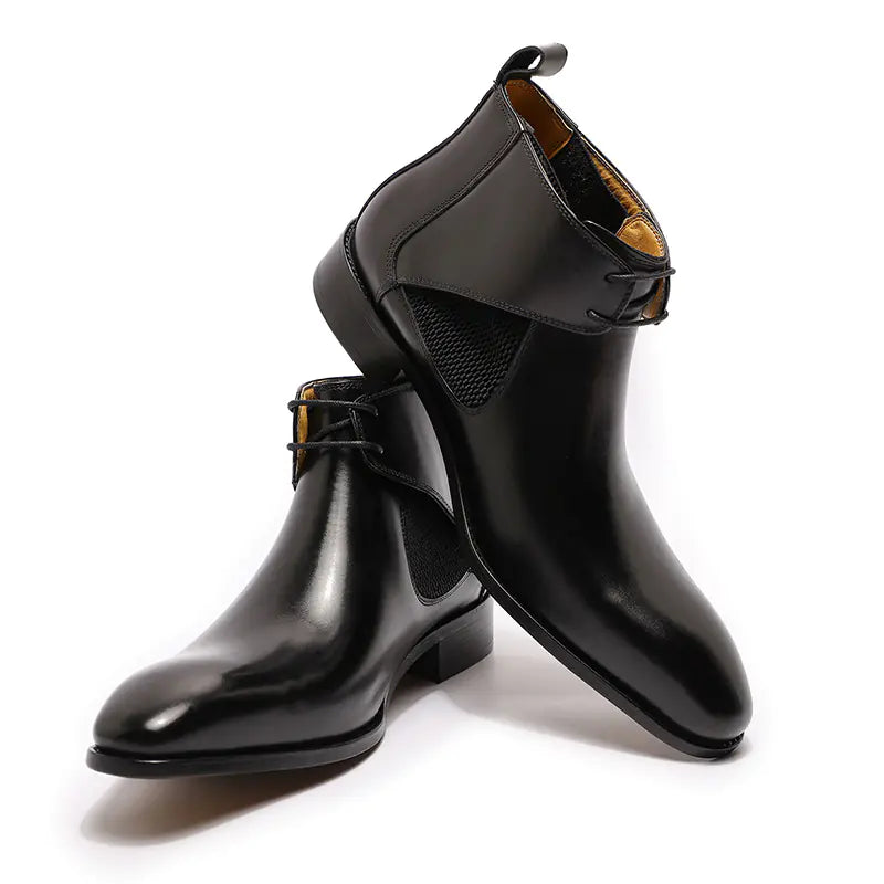Men's High-Top British Style Leather Martin Boots