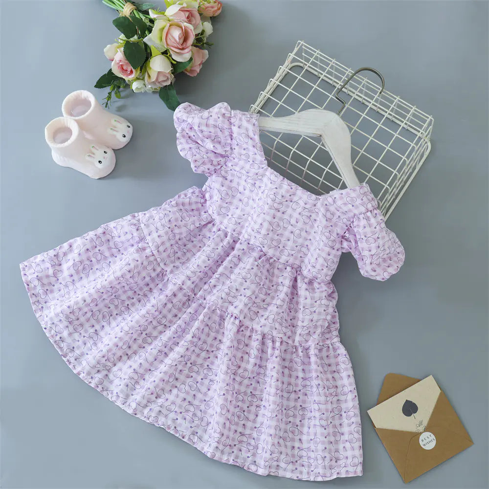 Floral Dress with Bowknot