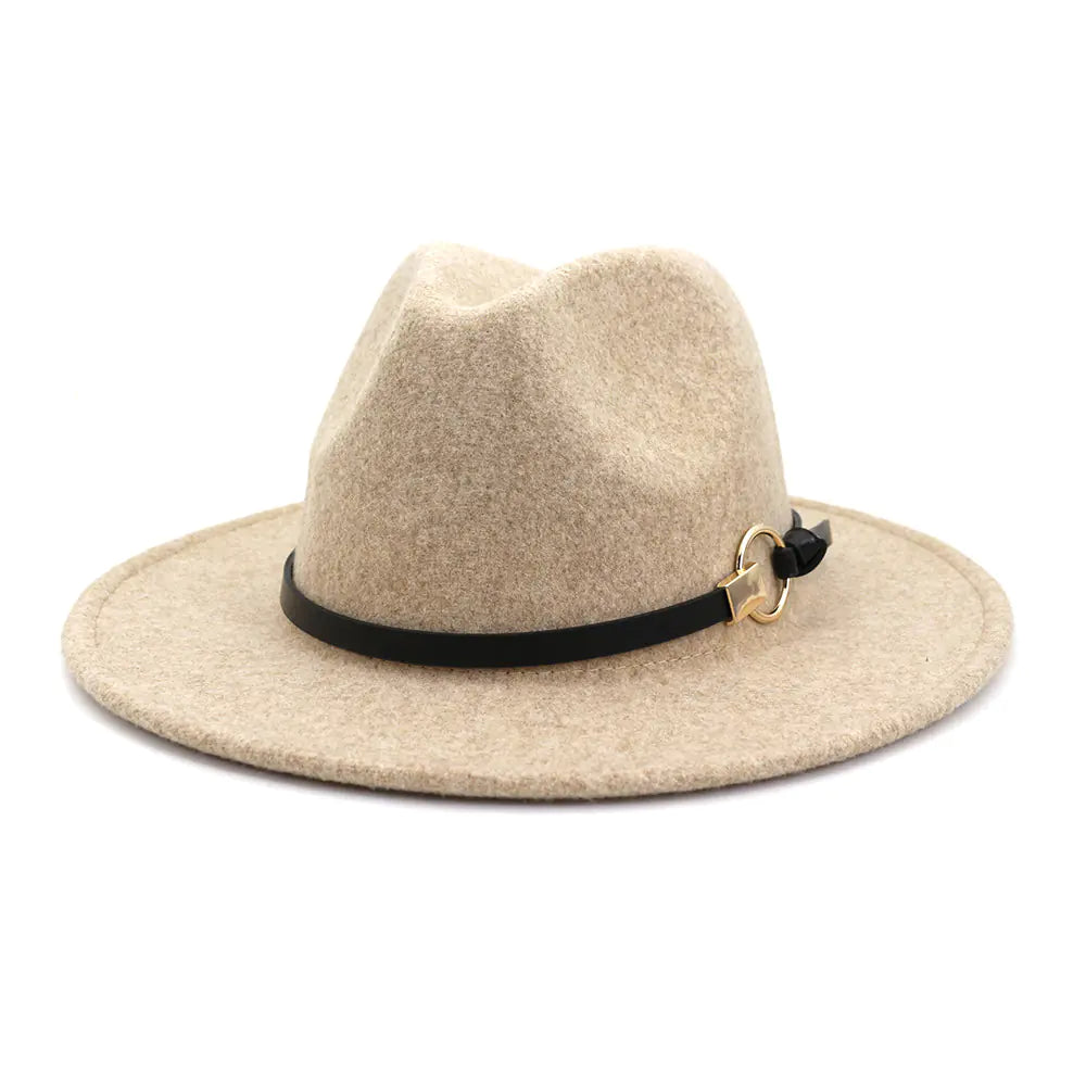 Fashionable Wide Brim Jazz Hat for Men - Wool