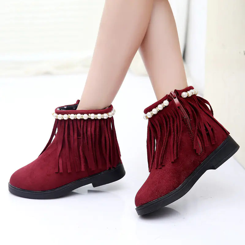 2020 Autumn Winter Girls' Snow Boots with Tassels