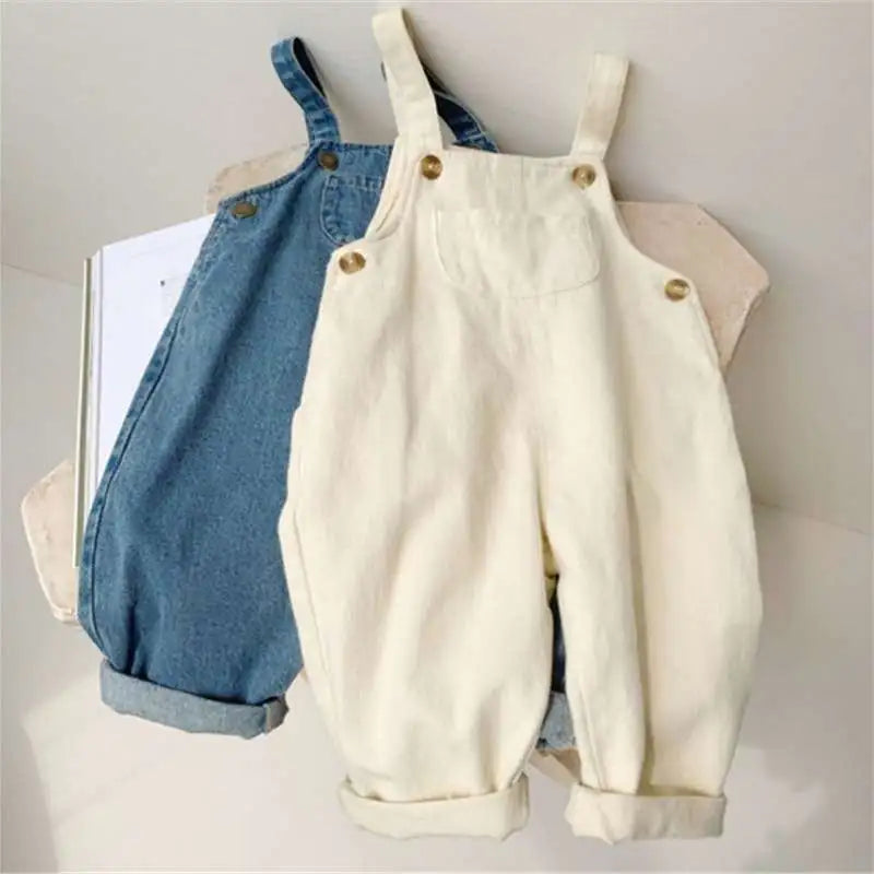Korean Denim Overalls for Summer Kids (Small to Medium)