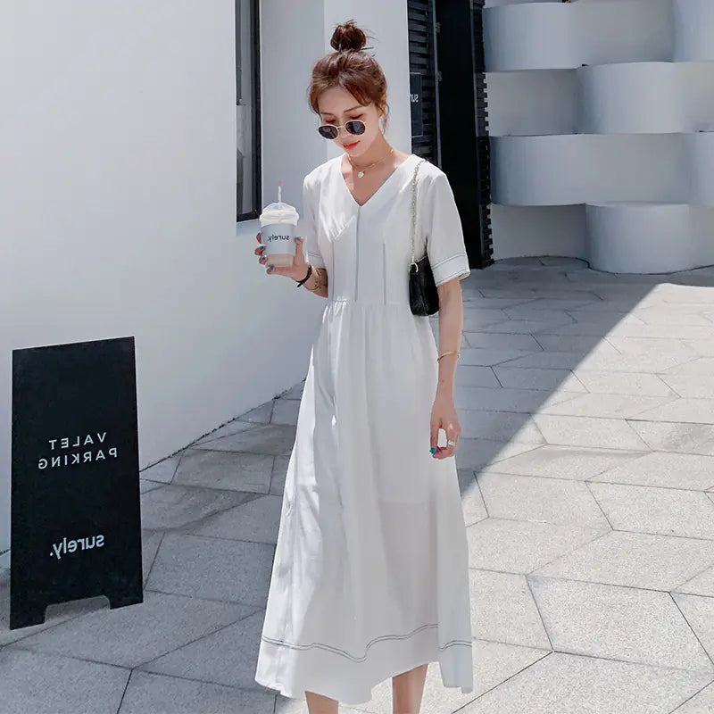 White Waist-Defining Fairy Dress - Summer 2020 Style