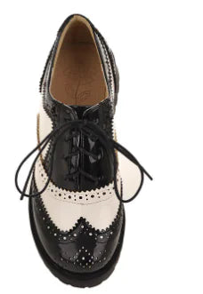 Women's British Style Patent Leather Thick-soled Shoes