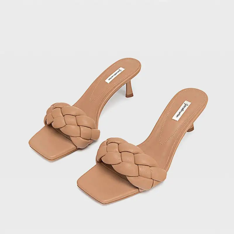 Square Toe Open Toe High Heel Sandals