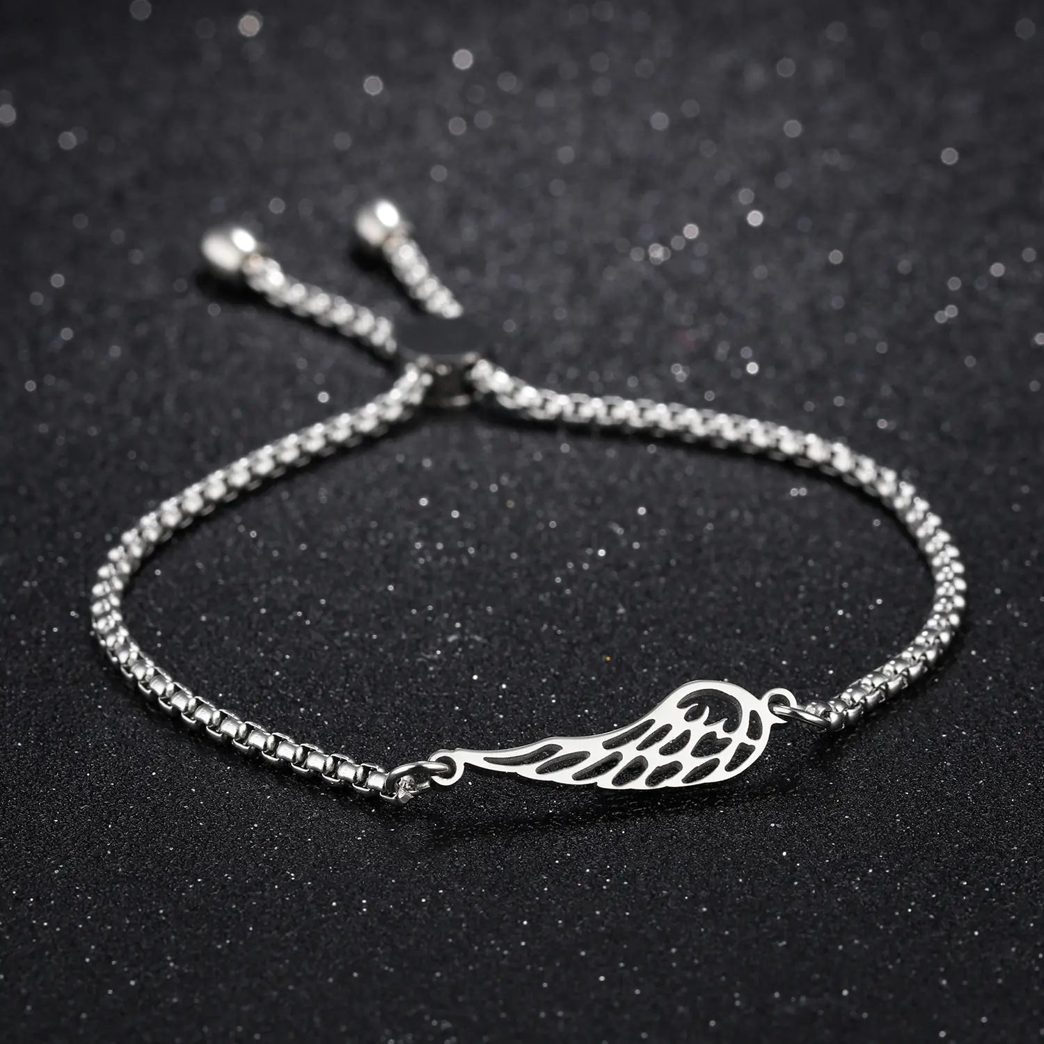Fashionable Rose Gold Feather Bracelet for Women