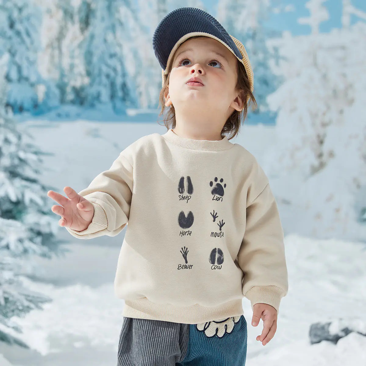 Thickened Warm Cartoon Sweatshirt for Girls