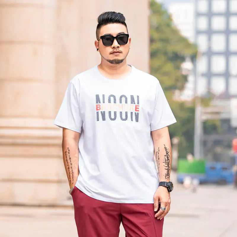 Plus Size Loose Fit Men's T-Shirt for Big Guys