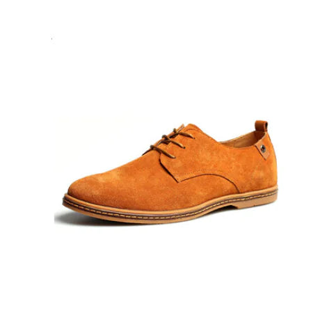 Casual Lace-Up Suede Leather Shoes for Men