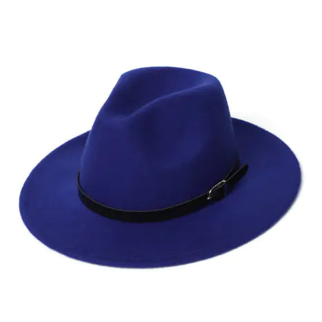 Women's Vintage Wool Felt Wide Brim Hat for Fall/Winter