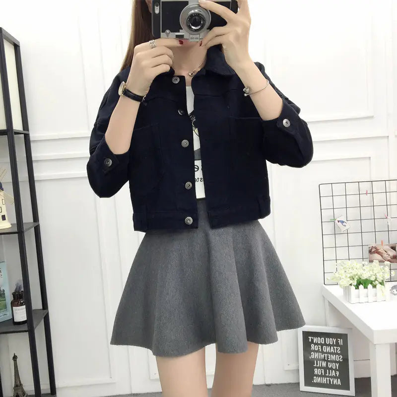 New White Denim Jacket for Women - Casual Spring Style
