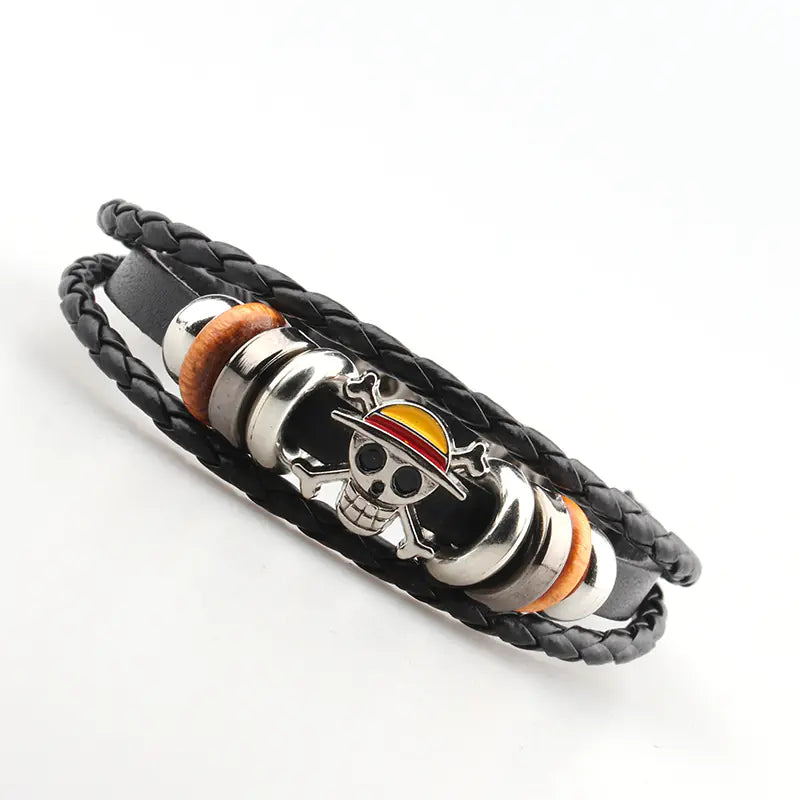 Men's Braided Alloy Leather Fashion Bracelet