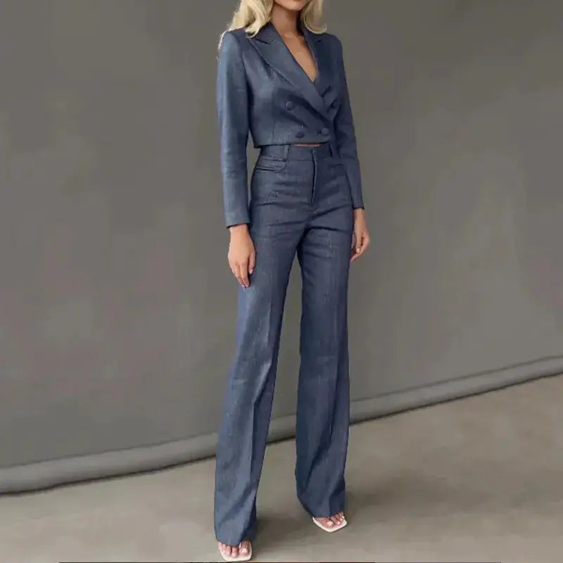 2023 Autumn Women's Solid Color Suit Set for Commuting