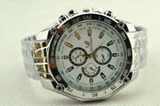 Steel Band Quartz Watch for Men with Large Dial