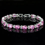 Popular Oval Zirconia Bracelet for Men and Women