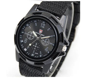 Woven Canvas Strap Nylon Quartz Military Watch