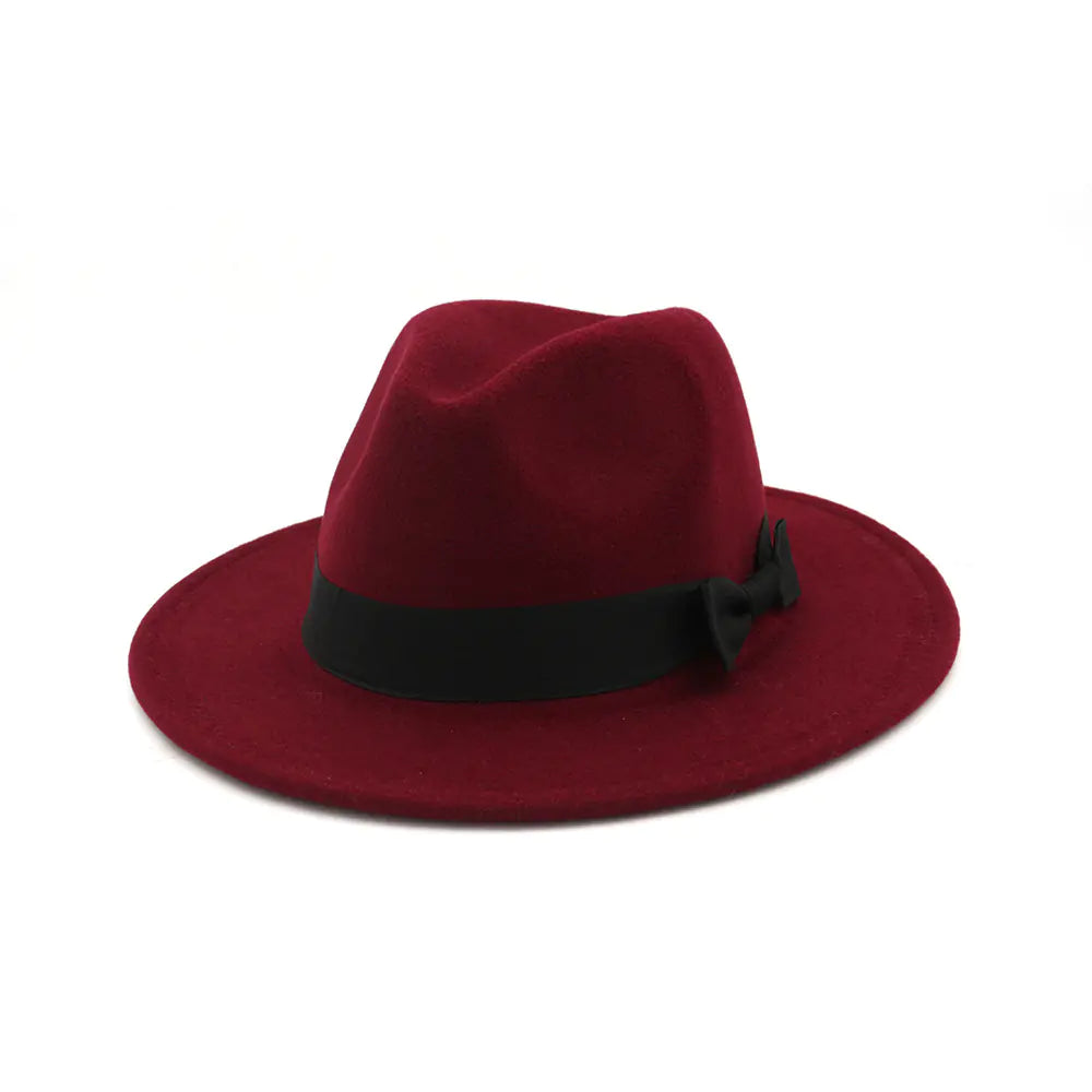 Vintage Wool Jazz Hat for Women - Wide Brim Style
