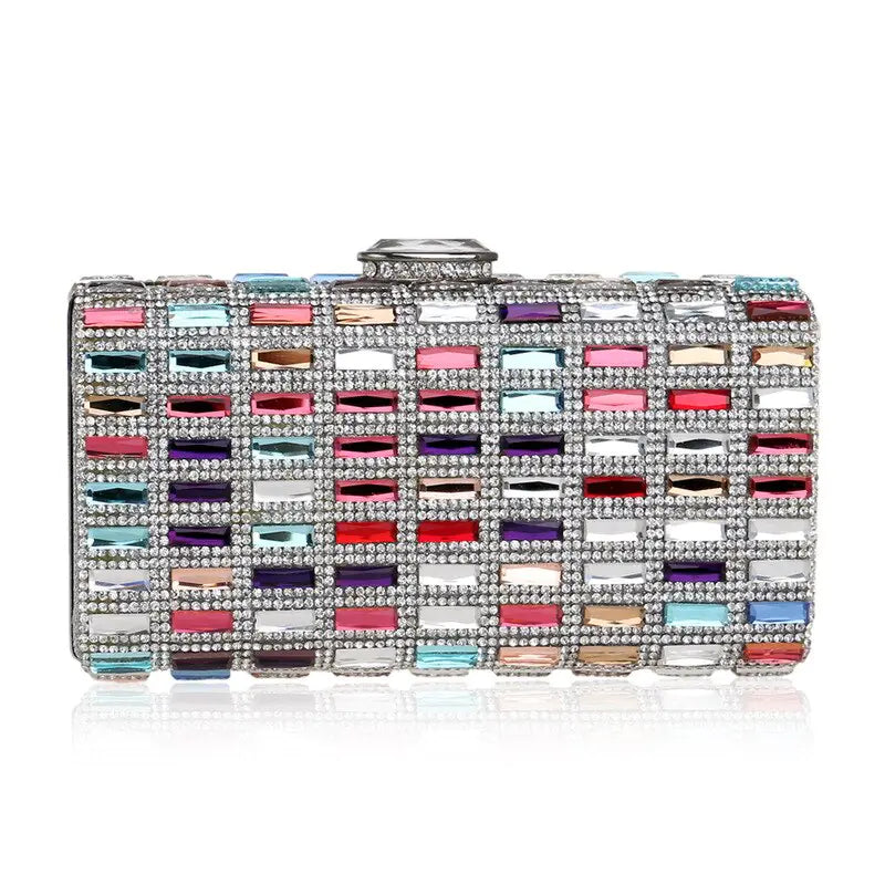 Acrylic Evening Clutch Bag with Chain Shoulder Strap