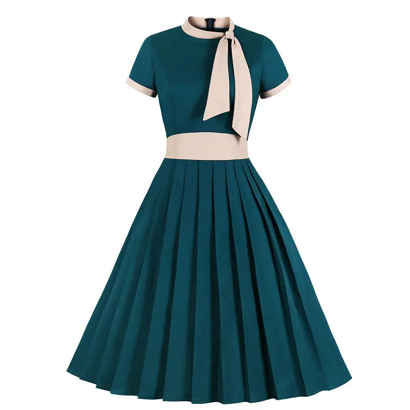 2020 Women's Plus Size Ruffled Bow Tie Dress