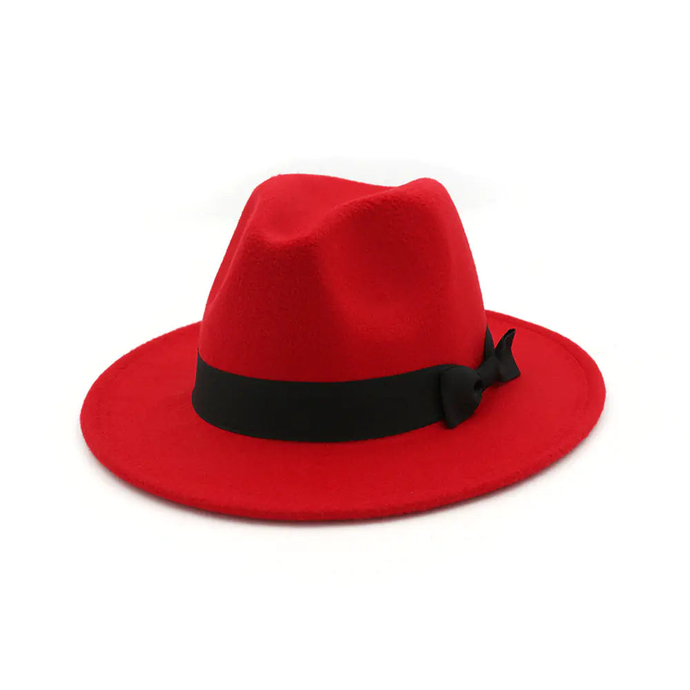 Vintage Wool Jazz Hat for Women - Wide Brim Style