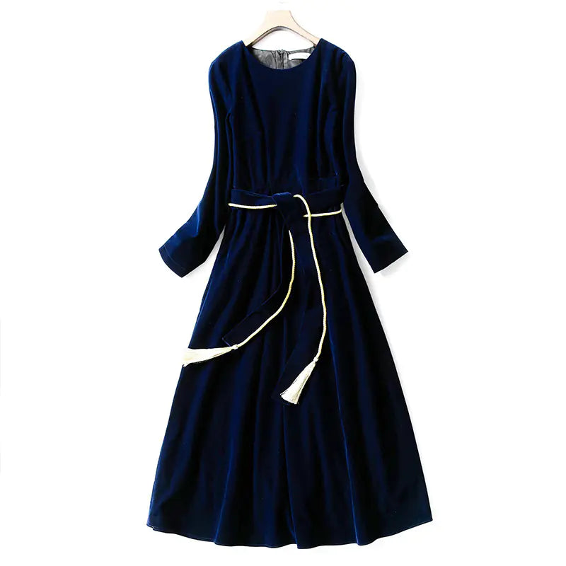 Elegant Velvet Maxi Dress for Evening Events