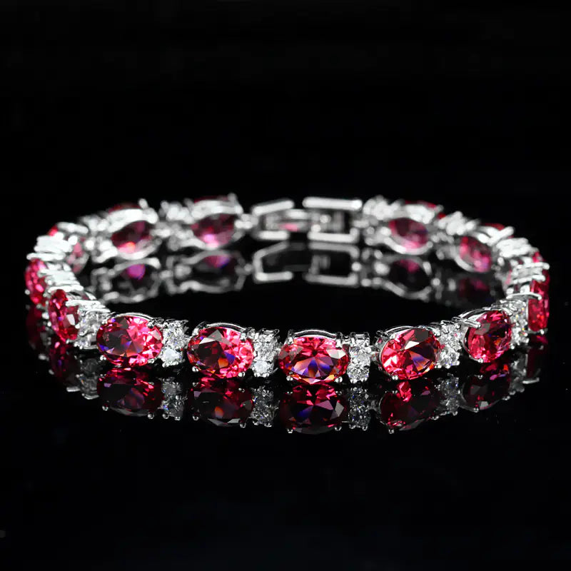 Popular Oval Zirconia Bracelet for Men and Women