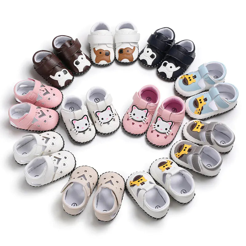 Infant Soft Sole Shoes - Giraffe and Elephant Designs