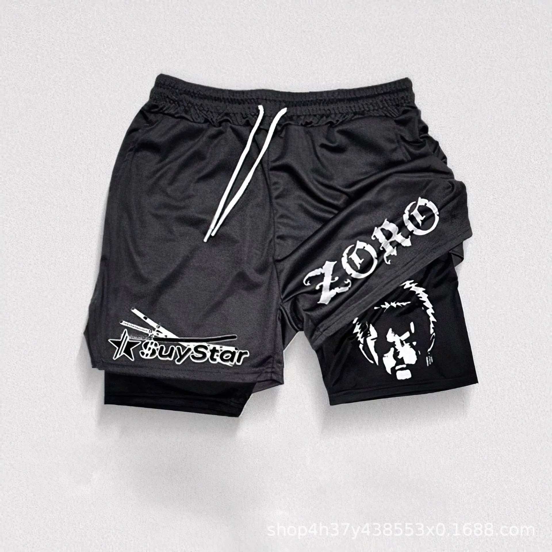 Men's Sporty Double-Layer Breathable Workout Shorts