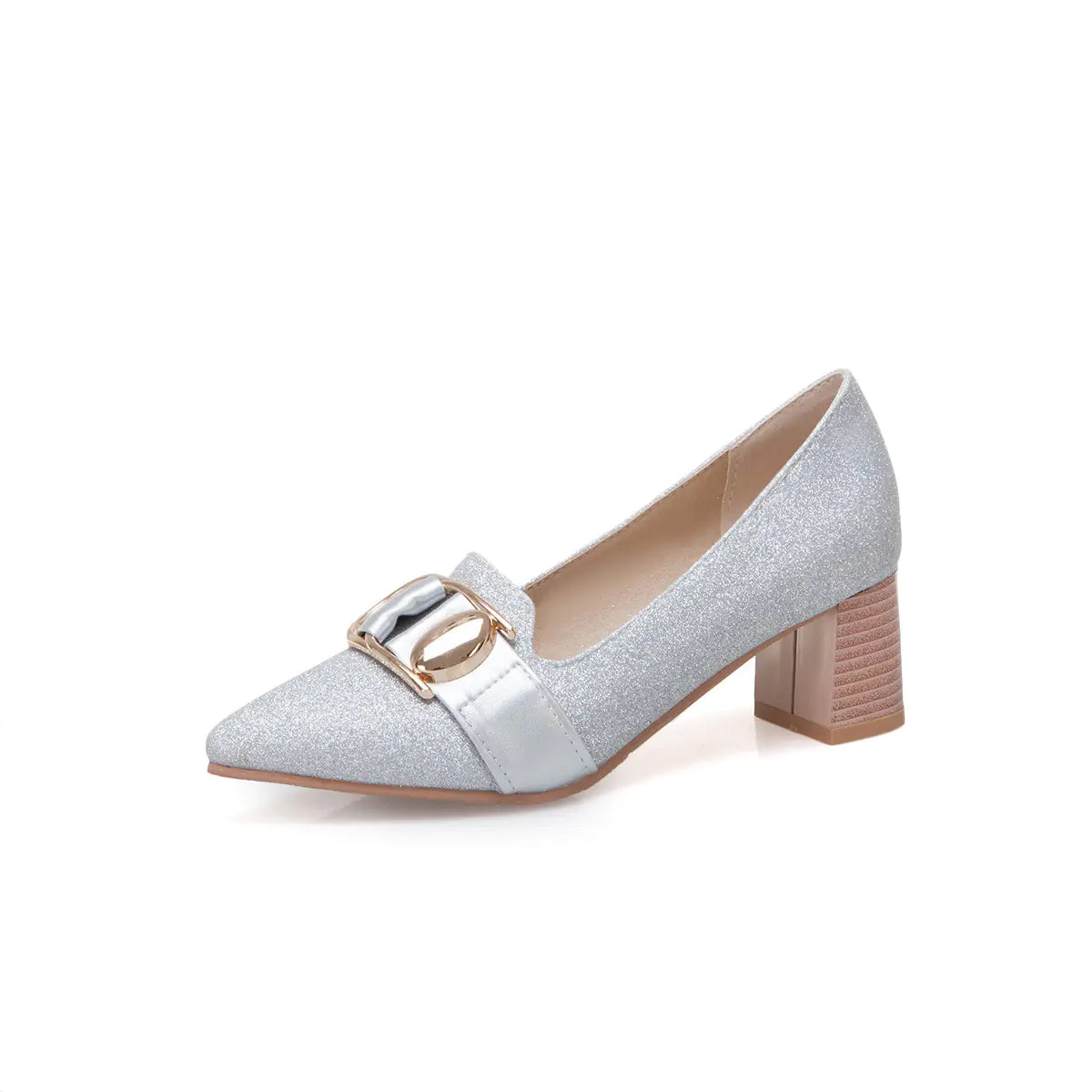 Metallic Sequined High Heels