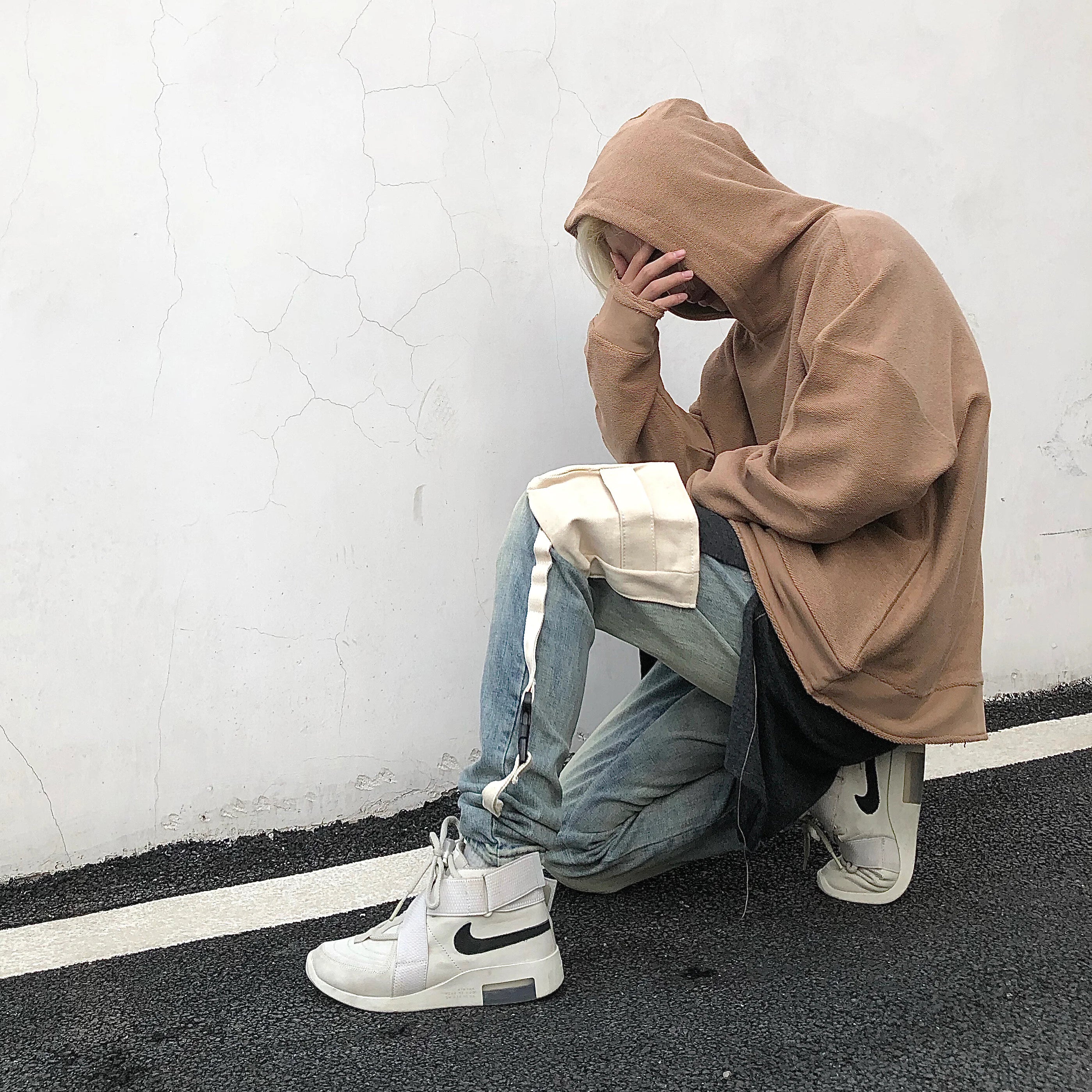 Kanye Style High Street Functional Slim Fit Jeans