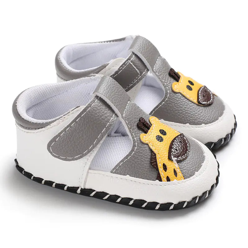 Infant Soft Sole Shoes - Giraffe and Elephant Designs