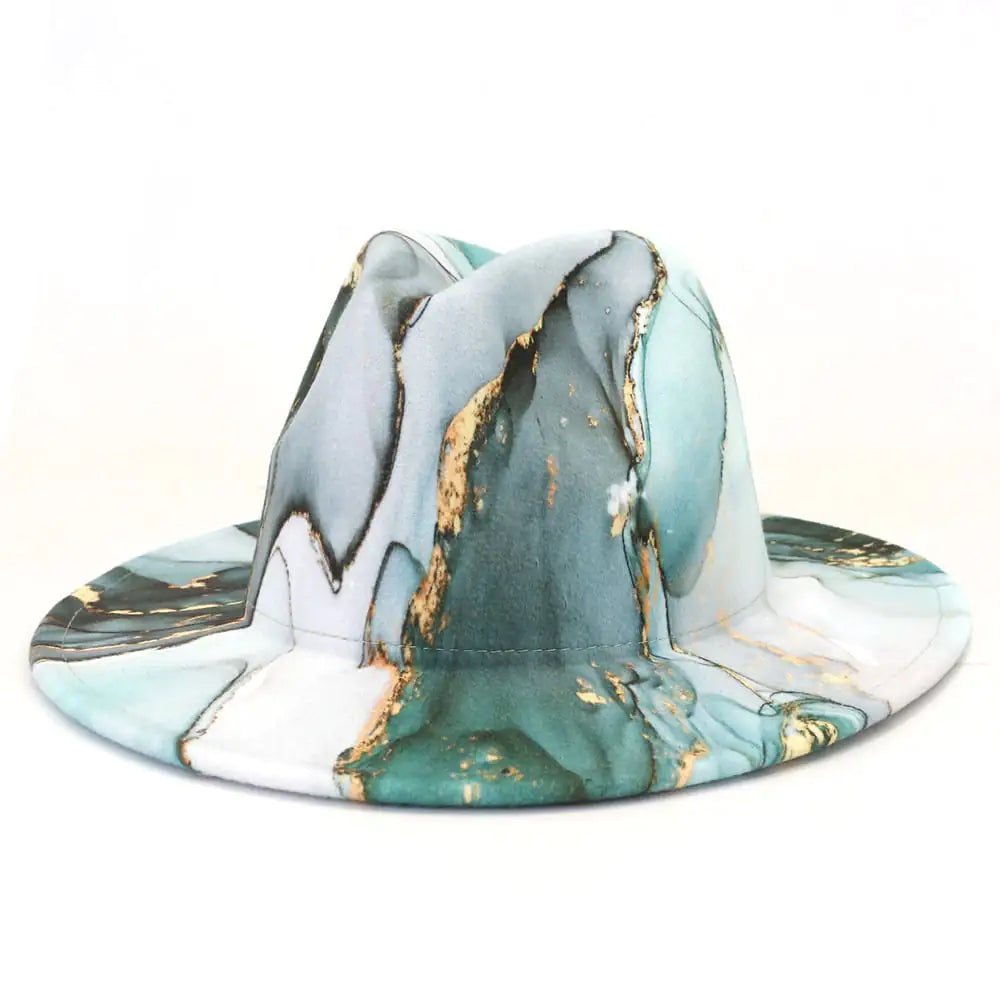 Digital Printing Woolen Big Jazz Top Hat
