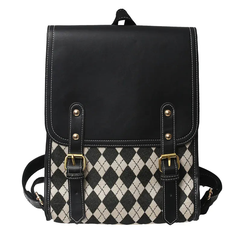 Large Capacity Rhombus Backpack