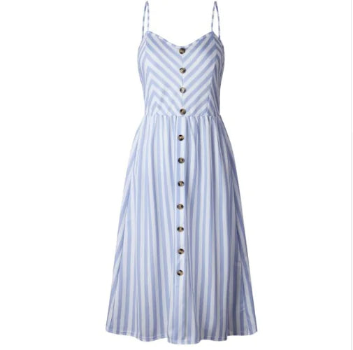 Sunflower Pineapple Print Backless Dress for Women
