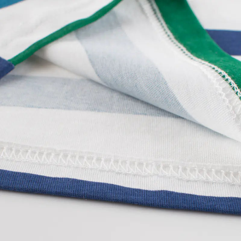 Summer Boys' Striped Short Sleeve Baby Clothing