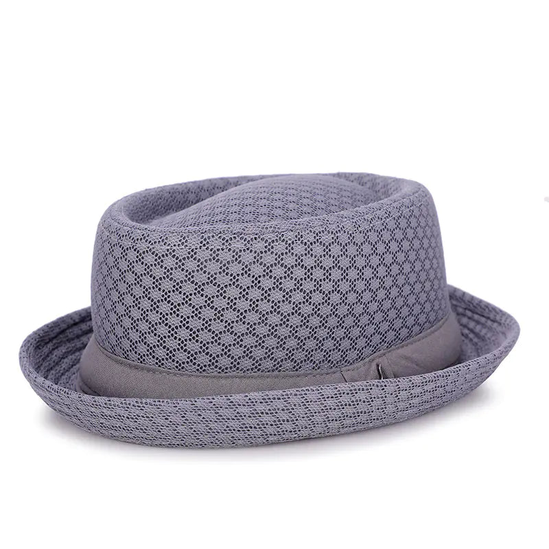 Breathable Flat-Brimmed Jazz Hat - Foldable Sun Hat