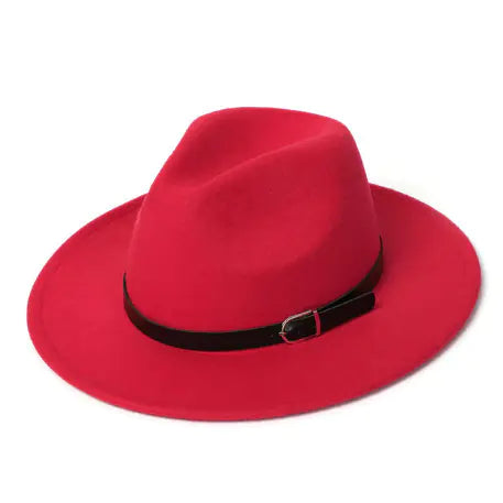 Women's Vintage Wool Felt Wide Brim Hat for Fall/Winter
