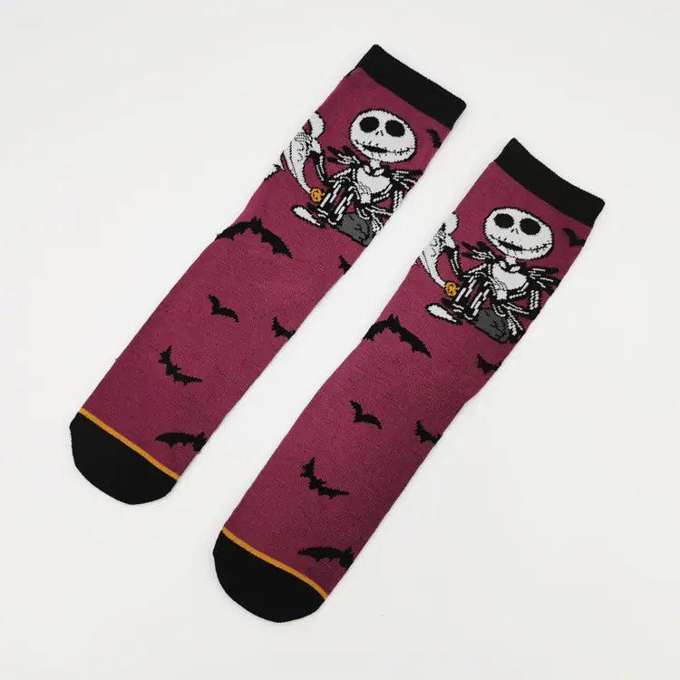 Halloween Series Jack Skellington Mid-Calf Socks for Women