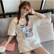 Summer Plus Size Astronaut College Style T-Shirt for Women