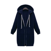Hooded Long-Sleeved Winter Sweater Jacket for Women