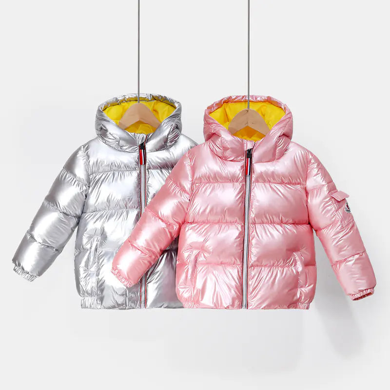 Shiny Down Jacket for Kids - Winter Outerwear