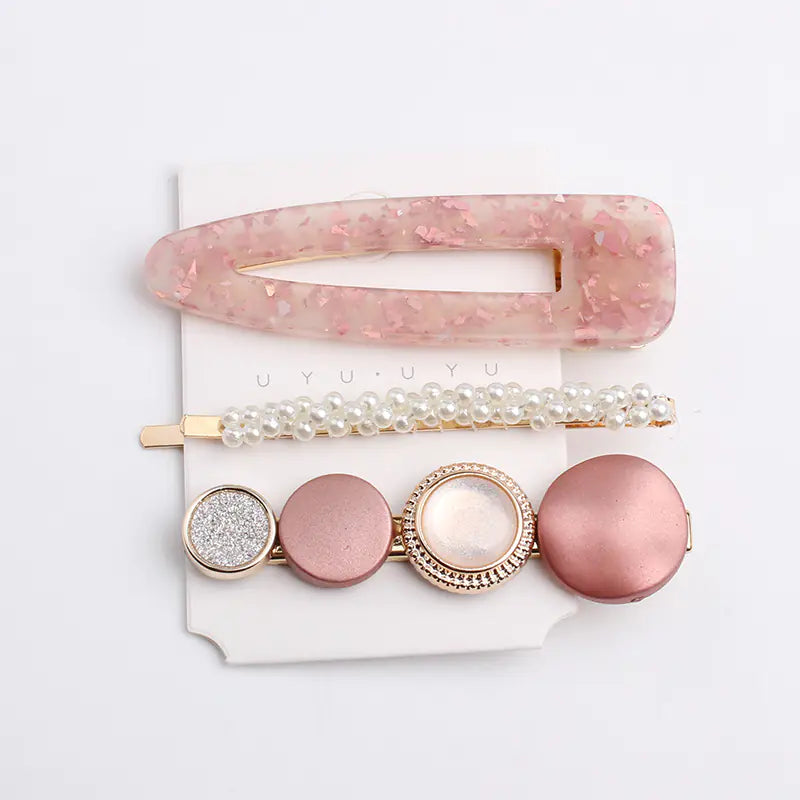 Sweet Vintage Pearl Hair Clip Set for Girls