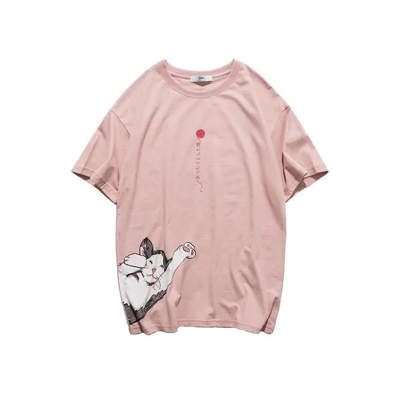 Anime Print Short Sleeve T-Shirt for Men (Casual Style)